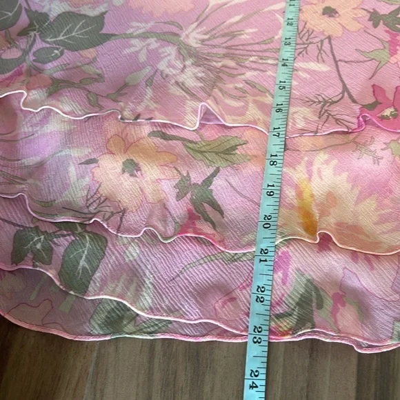 Like New Vintage Ralph Lauren Floral Pink Skirt - Picture 5 of 7